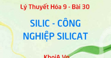 Tính chất vật lý, tính chất hóa học của Silic, Silic Đioxit và Công nghiệp Silicat - Hóa 9 bài 30